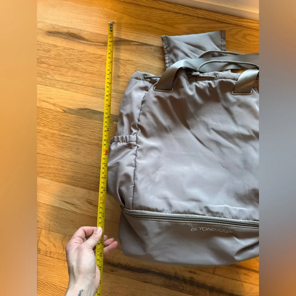 Beyond Yoga Gray Tote Bag Backpack